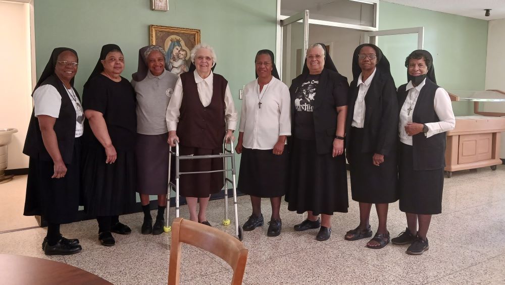 At a recent business retreat, the newly elected leadership team of the Sisters of the Holy Family planned for evacuation in case of a hurricane. (Sisters of the Holy Family)