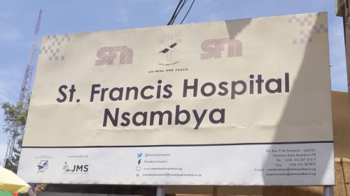 St. Francis Hospital Nsambya, commonly known as Nsambya Hospital, is a Catholic mission hospital owned by the Archdiocese of Kampala and managed by the Little Sisters of St. Francis of Assisi. (GSR photo/Doreen Ajiambo)