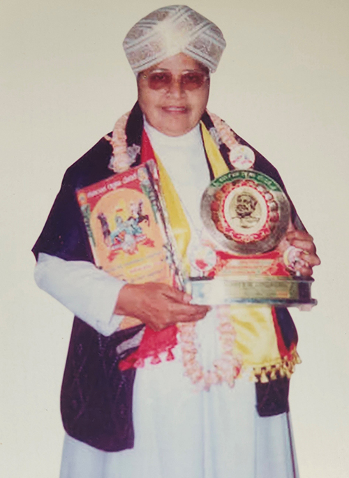 Sr. Mary Mascarenhas has received over a dozen awards at the national and state levels, including the award for best placement officer from the president of India in 1989. (Courtesy of Sumanahalli Society)