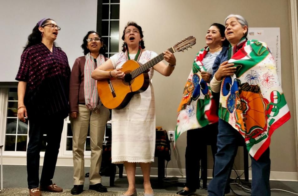 The final night of the gathering was a cultural celebration. Here, Mexican sisters — many of whom work in other countries — sing a Mexican song together.