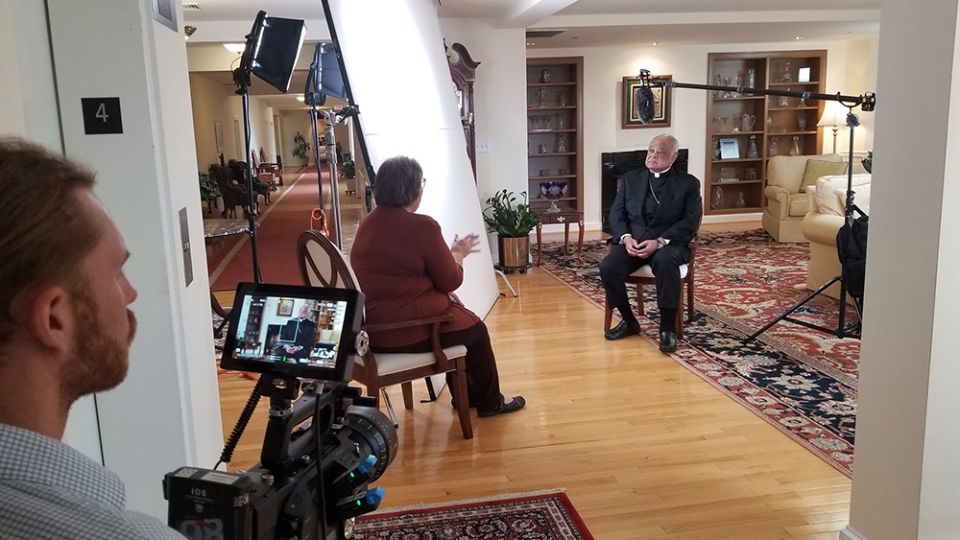 Washington Cardinal Wilton Gregory is interviewed for the documentary "Going Home Like a Shooting Star: Thea Bowman's Journey to Sainthood," in Washington on Oct. 13, 2021. The documentary will air on ABC stations nationwide beginning Oct. 2. (CNS/Courtes