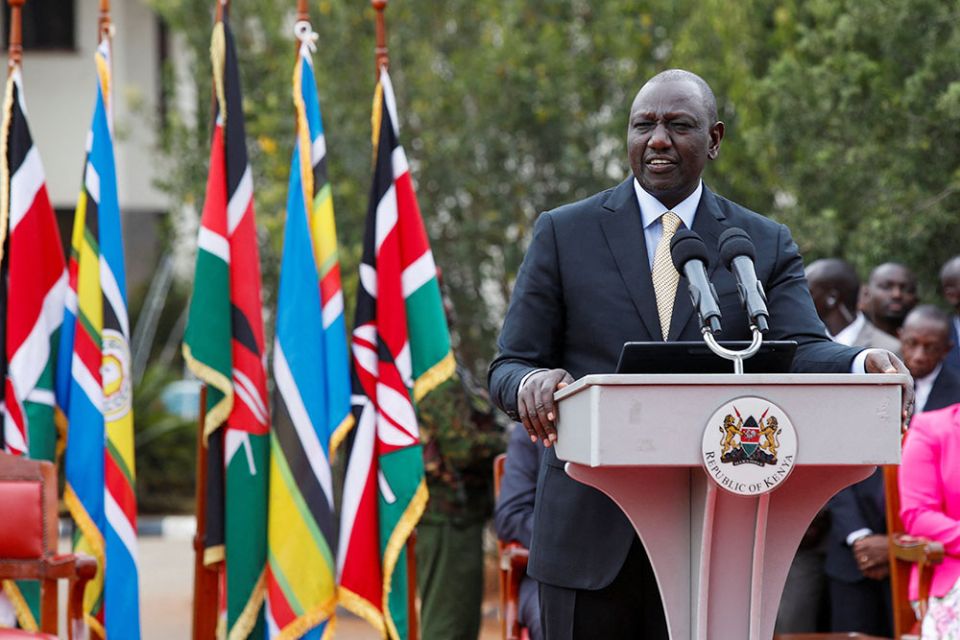 Kenyan President-elect William Ruto speaks after the Supreme Court upheld his win in Nairobi Sept. 5. Catholic bishops in Kenya are urging citizens to accept the verdict of the Supreme Court on the Aug. 9 elections. (CNS/Reuters/Monicah Mwangi)