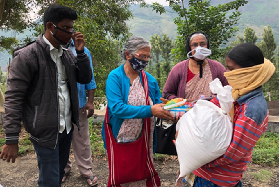 Medical Mission Sisters in Kodaikanal, India, where they support over 200 families with food supplies. (Gracy K.)