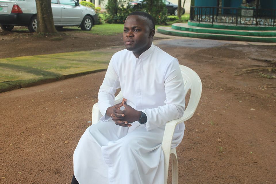 Fr. Andrew Abayomi was celebrating Mass when the attack took place June 5 at St. Francis Xavier Catholic Church in Owo, Nigeria. (GSR photo/Valentine Iwenwanne)