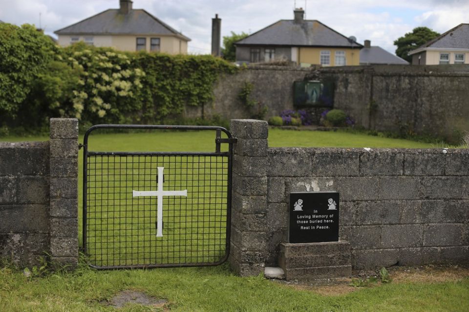 The site of a mass grave for children who died in the Tuam mother and baby home in Tuam, County Galway, Ireland, on June 4, 2014. (PA via AP/Niall Carson) The site of a mass grave for children who died in the Tuam mother and baby home in Tuam, County Galway, Ireland, on June 4, 2014. (PA via AP/Niall Carson)