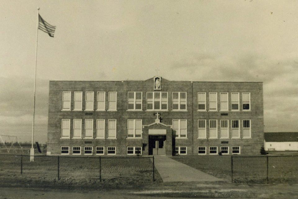 St. Mary's Catholic Indian Boarding School in Odanah, Wisconsin, in 1942 (Courtesy of the Franciscan Sisters of Perpetual Adoration)