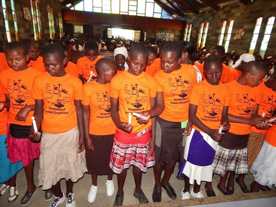 More than 80 girls gather in November 2015 in the village of Njoro, three hours northwest of Nairobi, Kenya, for a weeklong Christian Rite of Passage, an alternative to female genital mutilation. (GSR file photo)