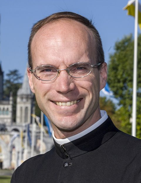 Don Jean-Xavier Salefran, a priest from the Commmunity of St. Martin and vice-rector of the Lourdes sanctuary (Courtesy of Sanctuaire Notre-Dame de Lourdes)