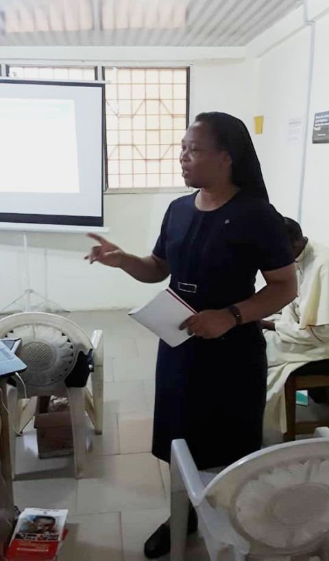 Sr. Bernardine Pemii facilitates a workshop on child protection for lawyers, journalists and educators on how best to network to safeguard the rights of children and women. (Courtesy of Sr. Bernardine Pemii)