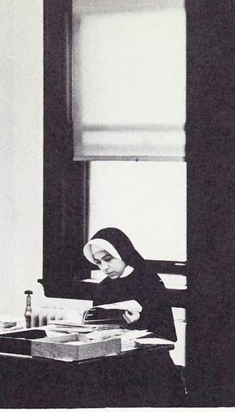 Christine Nava in the 1960s, when she was a Sister of Loretto working at Webster College (Courtesy of the Webster University archives)
