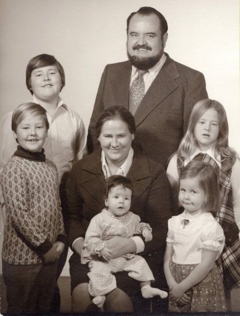 Francois family portrait from 1973. The author is the baby held by her mother — and losing a sock. (Provided photo)