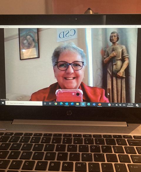 Sr. Rita Malavisi at the launch of the website for the Conference of Spiritual Directors Australia (Courtesy of Rita Malavisi)