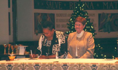 Sr. Dorothy Hall at her final profession ceremony at the motherhouse of the Sisters of St. Dominic of Blauvelt in 2007 (Courtesy of the Sisters of St. Dominic of Blauvelt, New York)