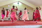 Woman perform a welcome dance for the Kiran Niketan Social Centre's celebration of International Women's Day on March 8 in Sancoale, Goa, India. (Courtesy of Molly Fernandes)