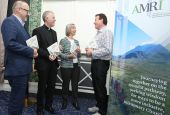 Members of the leadership team of the Association of Leaders of Missionaries and Religious of Ireland, from left: David Rose; Abbot Brendan Coffey; Sr. Mary Hanrahan; and Ted Dunn. (Courtesy of AMRI)