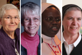 From left: Sr. Pat McDermott; Sr. Margo Ritchie; Sr. Alice Drajea; and Sr. Marie Antoinette Saadé (Courtesy of Sisters of Mercy of the Americas; Sisters of St. Joseph in Canada; International Union of Superiors General)