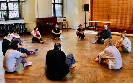Participants in the Franciscan workshop with Ukrainian actors in Legnica, Poland (Francisco Javier Castillo Ramirez)